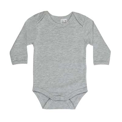 The Baby Blanks Long Sleeve Bodysuit is ideal for printing and embroidering on.  Size newborn to 12 - 18 months.  6 colours.  Great quality, printable baby clothes.