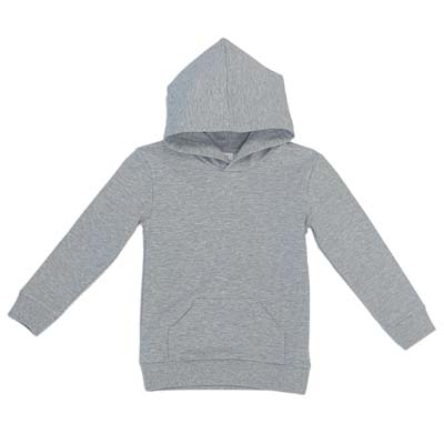 The Baby Blanks Winter Hoodie is a 100% cotton, elastane, unbrushed fleece.  3 colours.  Size 1 - 5.  Cosy fit.  Good length.  Great printable kids hoodies.