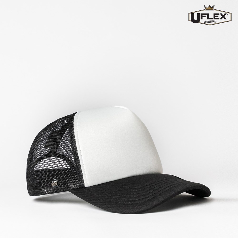 The UFlex Foam Trucker Cap is a 5 panel polyester/nylon trucker cap.  5 colours.   One size.  Great branded U-Flex headwear. 