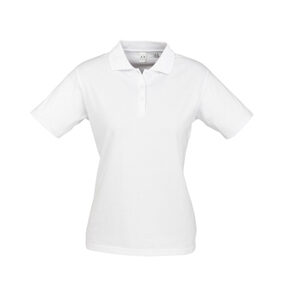 The Ladies Ice Polo is a 100% premium cotton combed 185gsm polo shirt. In White, Black & Navy. Sizes 8 - 24.