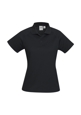 The Ladies Sprint Polo is a 100% breathable polyester tshirt. 5 colours. Sizes 6 – 24. Great polos for uniforms and sportswear.