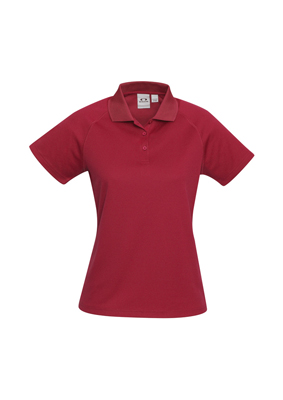 The Ladies Sprint Polo is a 100% breathable polyester tshirt. 5 colours. Sizes 6 – 24. Great polos for uniforms and sportswear.