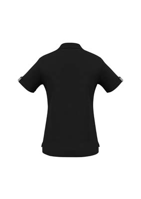 The Biz Collection Ladies Edge Polo is a 65% polyester, 35% cotton pique knit polo shirt.  Black/Check.  Sizes 6 – 24.  Great polo shirts & uniform clothing.