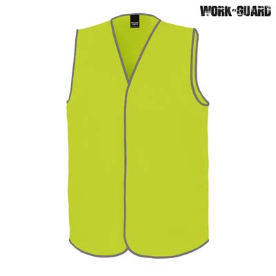 The Workguard Hi Vis Safety Vest Day Wear Only is a tradie vest suitable for trades customers and staff. Ready to add your clients logo. Orange and Yellow.