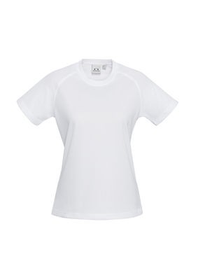 The Ladies Sprint Tee is a 100% breathable polyester tshirt. 5 colours. Sizes 6 – 24. Great tshirts & sports team wear.