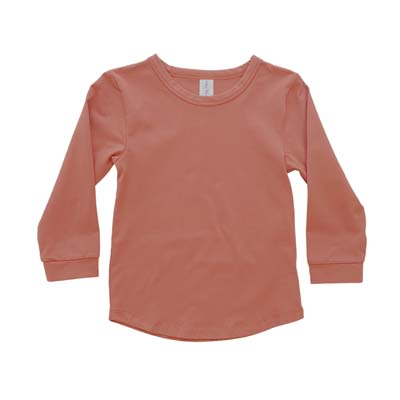 The Baby Blanks Long Sleeve Tee is a 190gsm cotton/elastane combed jersey fabric.  8 colours.  Sizes 1 - 5. 