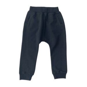 The Baby Blanks Track Pants are available in Black & Grey.  Cotton/Elastane Unbrushed Fleece.  Sizes 1 - 5.  Tear away label. 