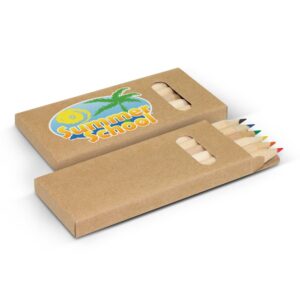 The Coloured Pencil Pack has six assorted colour pencils in a cardboard box. Available in Natural.