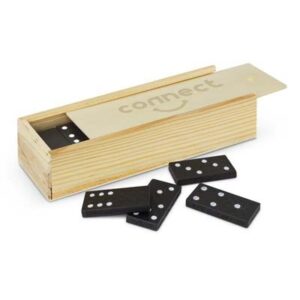 The Dominoes sets are a cute wooden set - ready to personalise.  Sliding lid.  Instructions enclosed. 