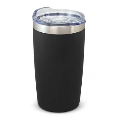 The Prodigy Vacuum Cup is a 600ml double wall, vacuum insulated stainless steel cup. Powder Coated. Black. Gift box included.