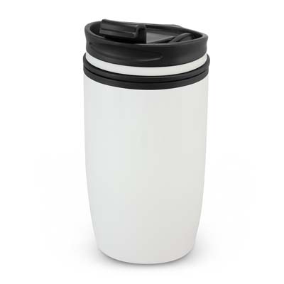The Vento Double Wall Cup is a 300ml double wall coffee cup with stainless steel outer wall. 3 colours. Great double wall drinkware.