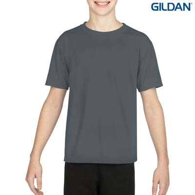 The Gildan Performance Youth T-Shirt is a 100% Polyester driwear tee.  XS-XL.  7 colours.  Great performance tees from Gildan.  Ladies and Mens styles available.