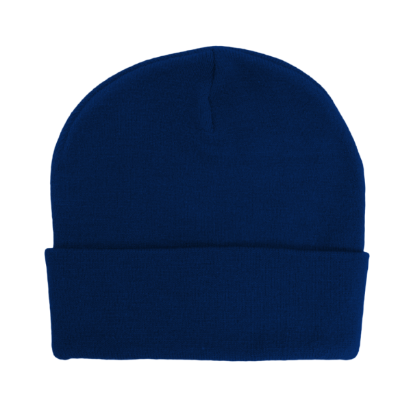The Cuffed Knitted Beanie is an acrylic knitted beanie with fold up cuff. One size. Available in 10 colours.