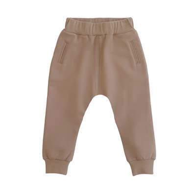 The Baby Blanks Track Pants are available in 4 colours.  Cotton/Elastane Unbrushed Fleece.  Sizes 1 - 5.  Tear away label.