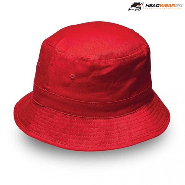 The 6033A HW24 Bucket Hat is a 185gsm light brushed cotton twill bucket hat. 4 sizes. Available in 9 colours.