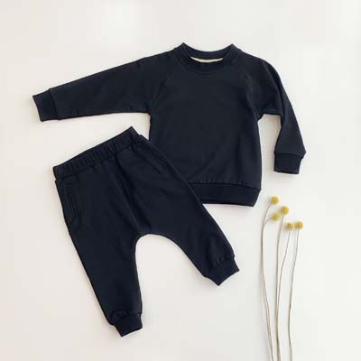 We have bundled the Baby Blanks Kids Crew and the Trackpants to make a set! Buy together and save!  Mix & Match available.  Sizes 1 - 5.