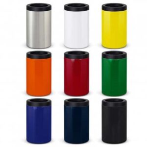 The Vacuum Stubby Cooler is a double wall, vacuum insulated stainless steel stubby cooler.  Fits most bottles.  9 colours.