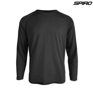The Spiro Adult Impact Performance Aircool Long sleeve is a polyester long sleeve tee.  Tag free.  S - 5XL.  7 colours