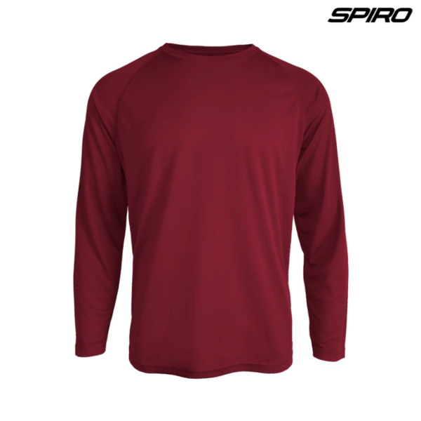 The Spiro Adult Impact Performance Aircool Long sleeve is a polyester long sleeve tee.  Tag free.  S - 5XL.  7 colours