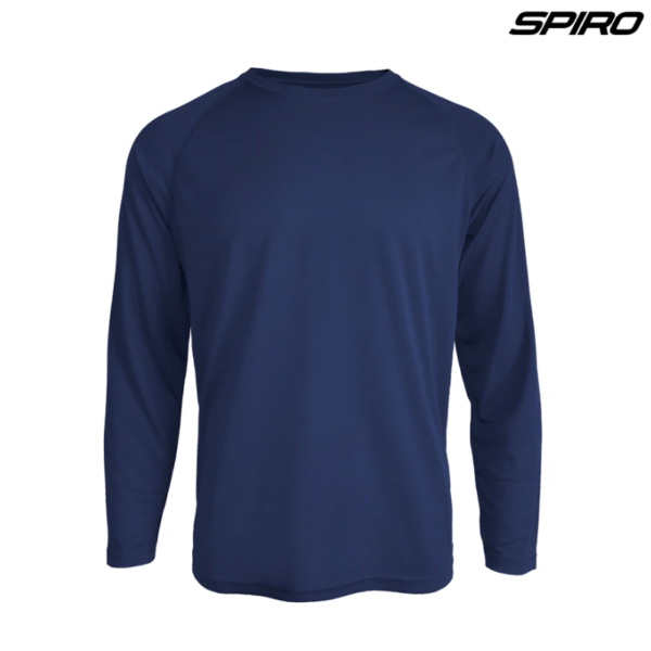 The Spiro Adult Impact Performance Aircool Long sleeve is a polyester long sleeve tee.  Tag free.  S - 5XL.  7 colours