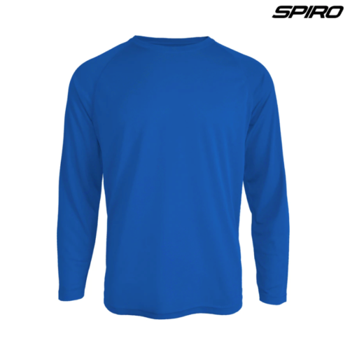 The Spiro Adult Impact Performance Aircool Long sleeve is a polyester long sleeve tee.  Tag free.  S - 5XL.  7 colours