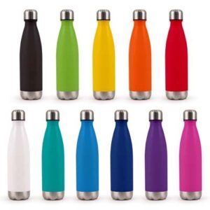 The Jet Bottle is a 650ml solid colour AS plastic drink bottle.  Stainless Steel crew on lid and base.  11 colours.  Perfect for cost effective products for personalisation.