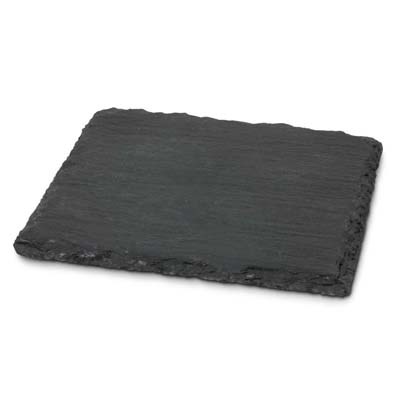 The Slate Coaster is a deluxe natural slate coaster.  Non slip, non marking.  Great corporate or Christmas gift.  Can be easily paired with our Slate Boards. 