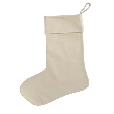 The Baby Blanks Xmas Stocking is a 100% heavy-weight cotton canvas stocking.  2 colours - Red/Natural and Natural.  Perfect for personalising for xmas.