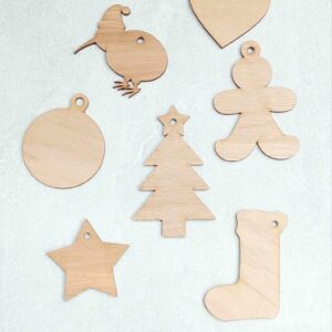 The Christmas Wooden Decorations are made from 4mm plywood.  7 designs included.  Perfect for engraving or branding for Xmas.
