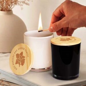 The Tranquil Scented Candle is the perfect relaxation gift.  With a wooden lid giving you the opportunity of engraving.  Black & White available. 
