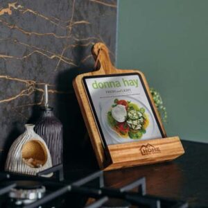 The Keepsake Recipe Book holder is the perfect gift for the kitchen lovers.  Acacia wood.  Engravable.  Perfect for books, tablets while your clients are whipping up a storm.